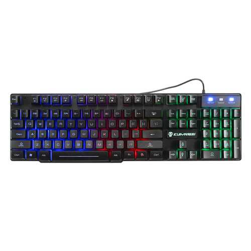 RGB Backlit USB Wired Gaming Keyboard and 2400DPI LED Gaming Mouse Combo Set with Mouse Pad - Perfect for PC Gaming, Office Work and Streaming Setup