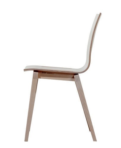 Stockholm Side Chair by Ton - Modern Wooden Dining Chair for Kitchen, Restaurant & Office - Scandinavian Design with Comfortable Seat & Sturdy Frame