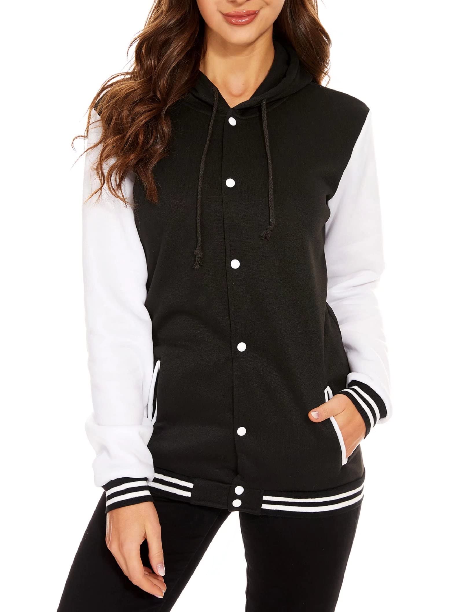 Men's & Women's Varsity Baseball Jacket - Lightweight Letterman Bomber Windbreaker Jacket for Casual Wear, Sports & Outdoor Activities