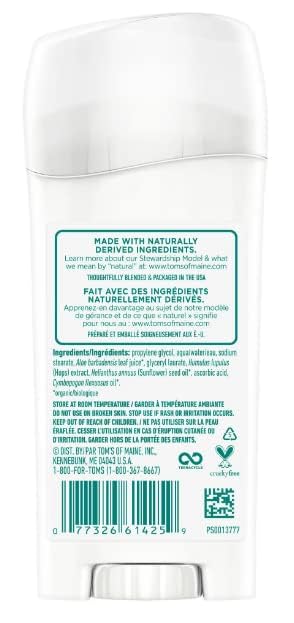Tom's of Maine Natural Deodorant for Women & Men - Unscented Aluminum-Free 2.25 oz (3-Pack) | All-Day Odor Protection for Sensitive Skin | Gym, Work & Daily Use