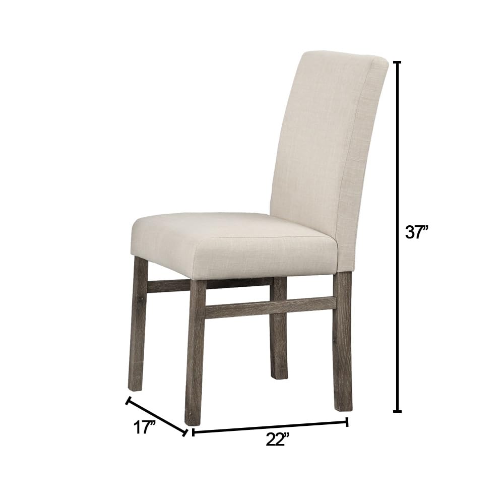 Premium Transitional Dining Chairs Set of 2 - Solid Antique Oak Wood Master Furniture for Elegant Dining Room & Kitchen Decor | Perfect for Formal Dinners & Family Gatherings