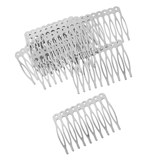 10pcs DIY Metal Hair Combs - 5 & 10 Teeth Silver Gold Bronze Hair Clips for Women | Durable Hair Accessories (5.6cm) | Perfect for Bridal, Cosplay & Vintage Hairstyles