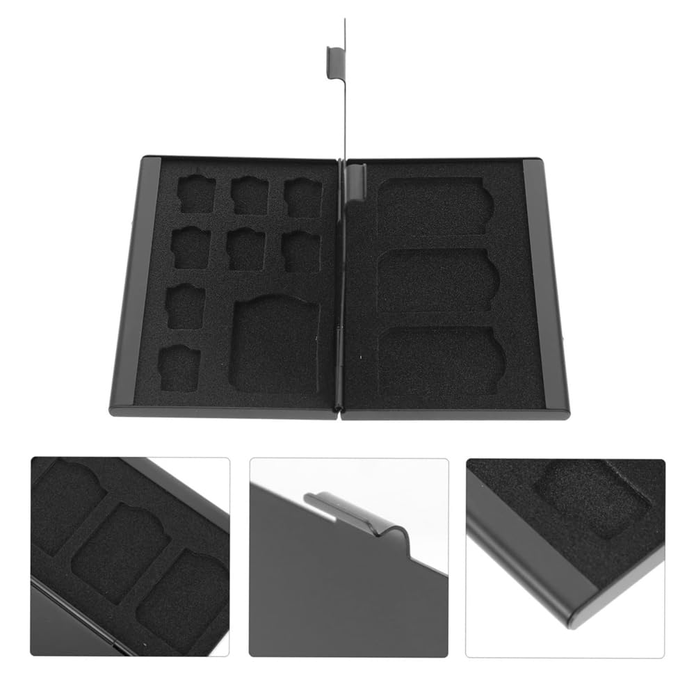 Portable Memory Card Holder - Secure Storage Case for 4 SD Cards & 8 Micro SD Cards | Compact Organizer for Photographers, Videographers & Tech Enthusiasts | Perfect for Travel, Work & Camera Gear Protection