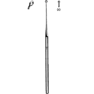 Buck Ear Curette Blunt Angled #00 67 2509 - Professional Ear Wax Removal Tool for Safe Ear Cleaning at Home & Clinic Use