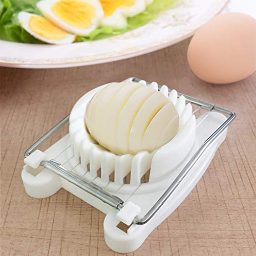 WOIWO Multi-Functional Egg Slicer & Cutter - Stainless Steel Kitchen Tool for Hard Boiled Eggs, Fruits & Vegetables - Perfect for Salads, Meal Prep & Party Platters