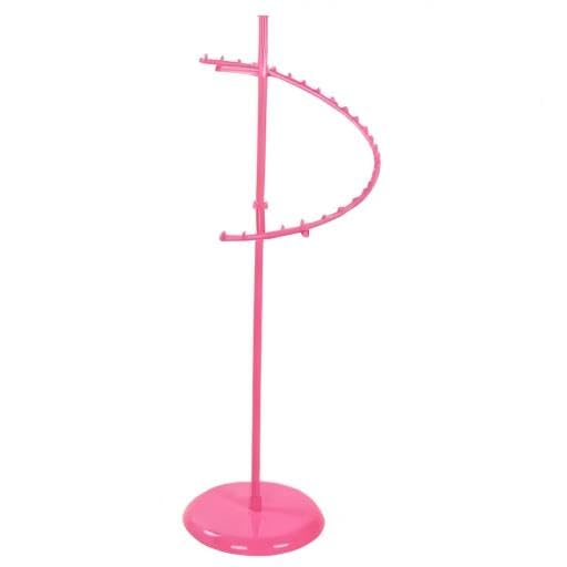 SSWBasics Hot Pink 29-Ball Spiral Clothing Rack - Sturdy & Sleek Garment Display for Retail Stores - Perfect for Boutiques, Trade Shows & Home Organization