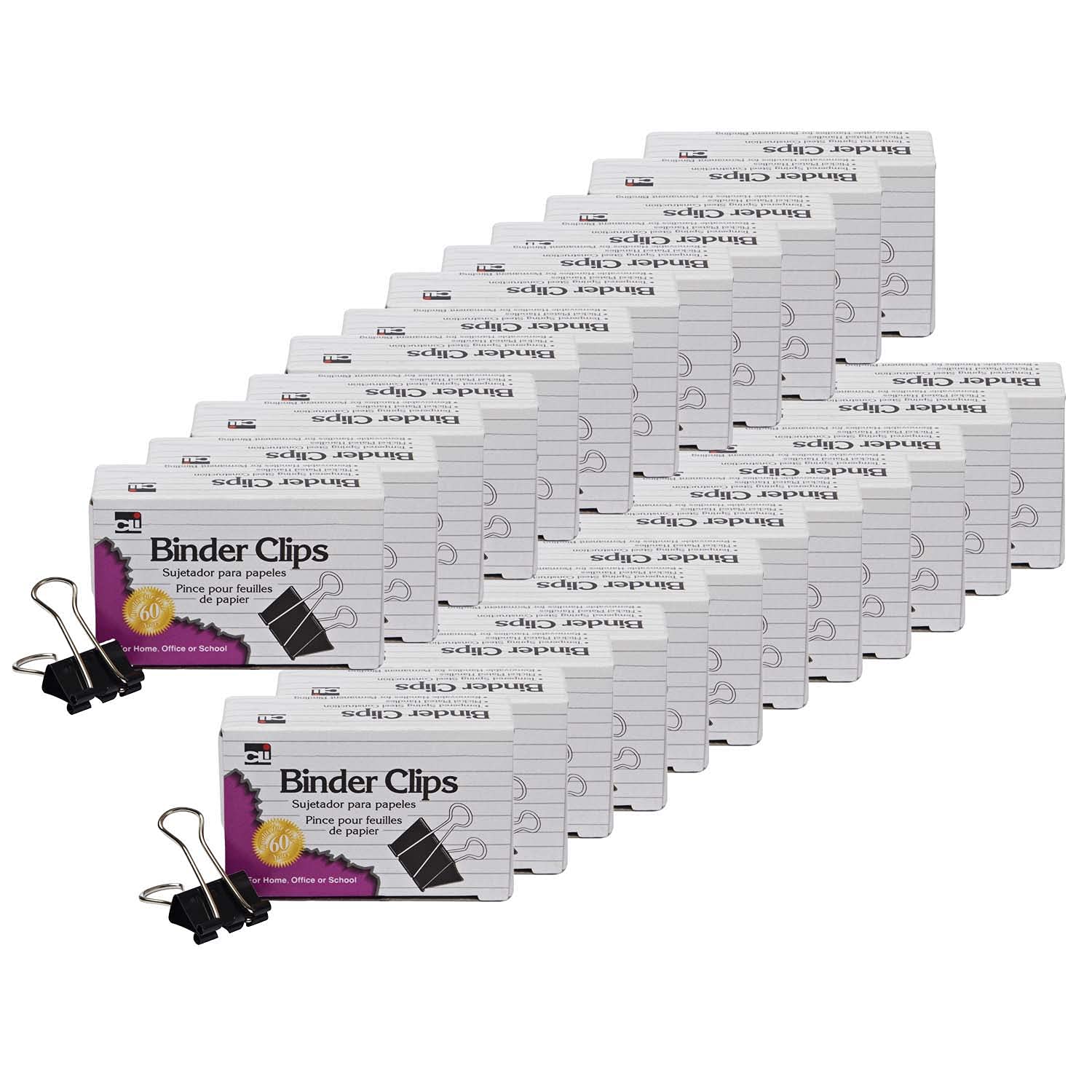 Charles Leonard Medium Binder Clips 5/8