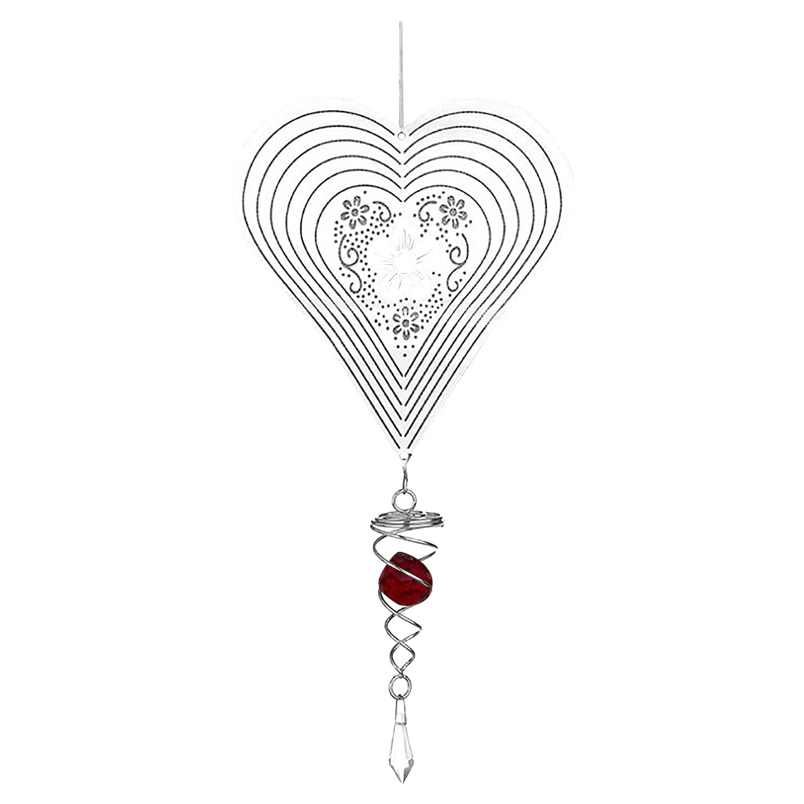 Heart-Shaped Wind Chimes for Home Decor - Beautiful Turtle Wind Chime Pendant for Garden, Patio & Outdoor Decoration