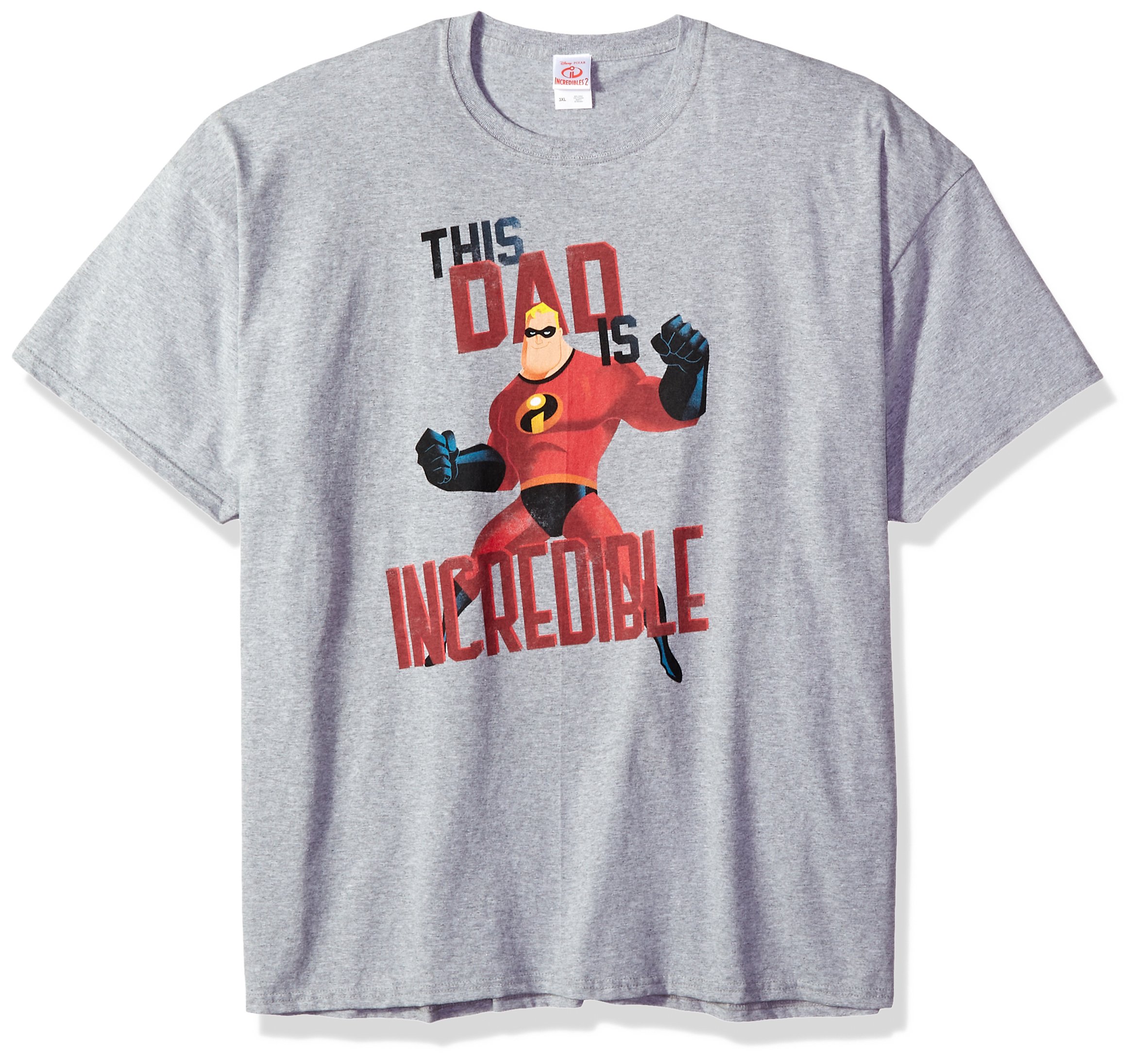Disney Mr. Incredible T-Shirt for Men - Superhero Graphic Tee for Dad Gifts, Casual Wear & Cosplay