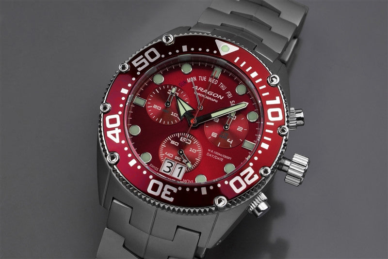 ARAGON Virtuoso Titanium 8040.N A006BUR Men's Watch - Luxury Titanium Chronograph for Business & Formal Occasions