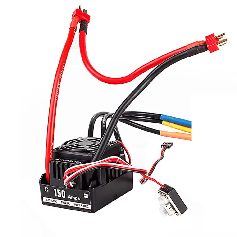Hobbywing QuicRun WP 8BL 150A Waterproof Sensorless Brushless ESC for 1/8 Scale RC Trucks - High Performance Electronic Speed Controller for Off-Road Bashing, Crawling and Racing