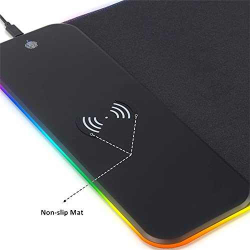 Wireless Charging RGB Gaming Mouse Pad - 12