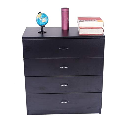 4-Drawer White Storage Dresser Cabinet - Large Capacity Bedroom Furniture with Smooth Gliding Drawers | Perfect for Organizing Clothes, Bedding & Accessories in Home, Dorm or Office