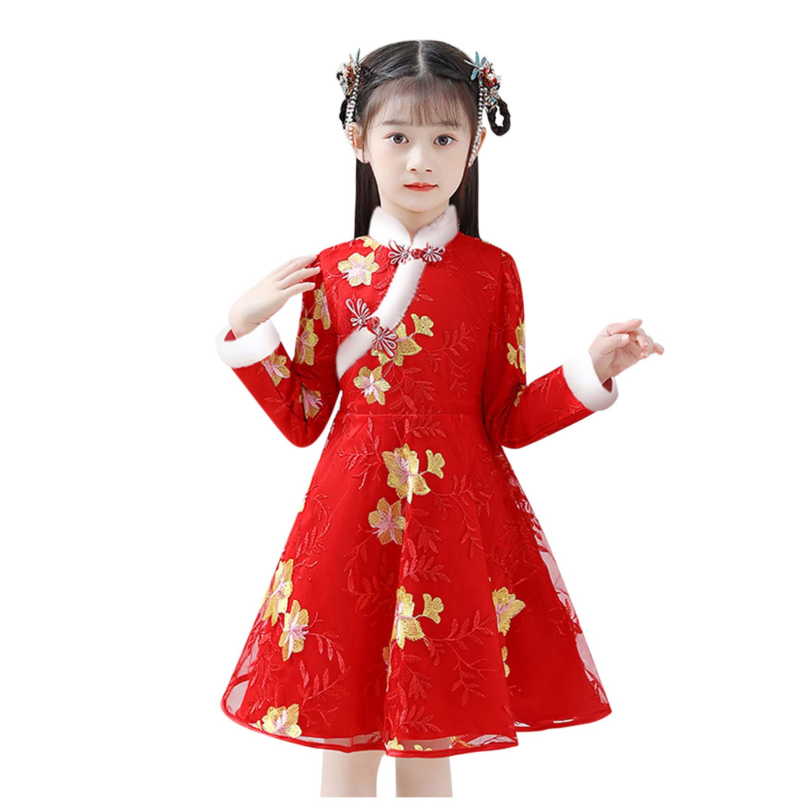 Chinese Tang Princess Costume Outfit for Baby Girls & Toddlers - Traditional Hanfu Dress Set with Hat | Perfect for Lunar New Year, Cultural Festivals & Dress-Up Play