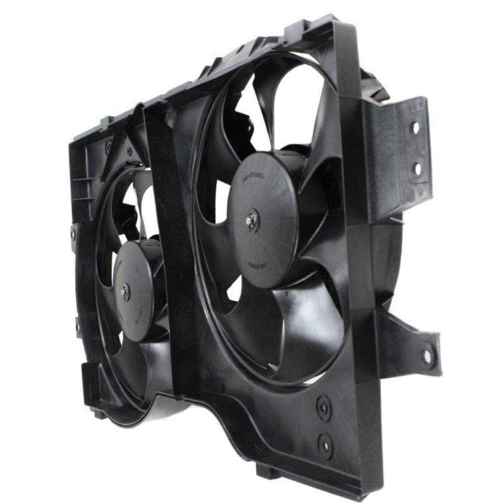 2000 Chrysler Voyager/Grand Voyager Radiator Cooling Fan Dual Fan Assembly - OEM CH3115104 4682624AB Replacement - Perfect for Engine Overheating Prevention & Summer Driving