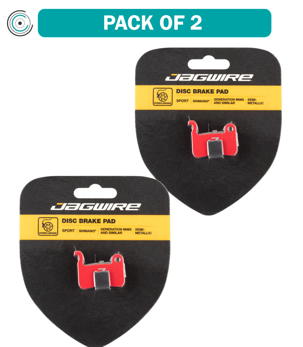 2 Pack Jagwire Sport Semi-Metallic Disc Brake Pads - Compatible with Shimano XTR M965/M966/M975 | High-Performance Braking for Mountain Bikes & Road Bikes | Ideal for Off-Road Trails, Commuting & Long-Distance Cycling