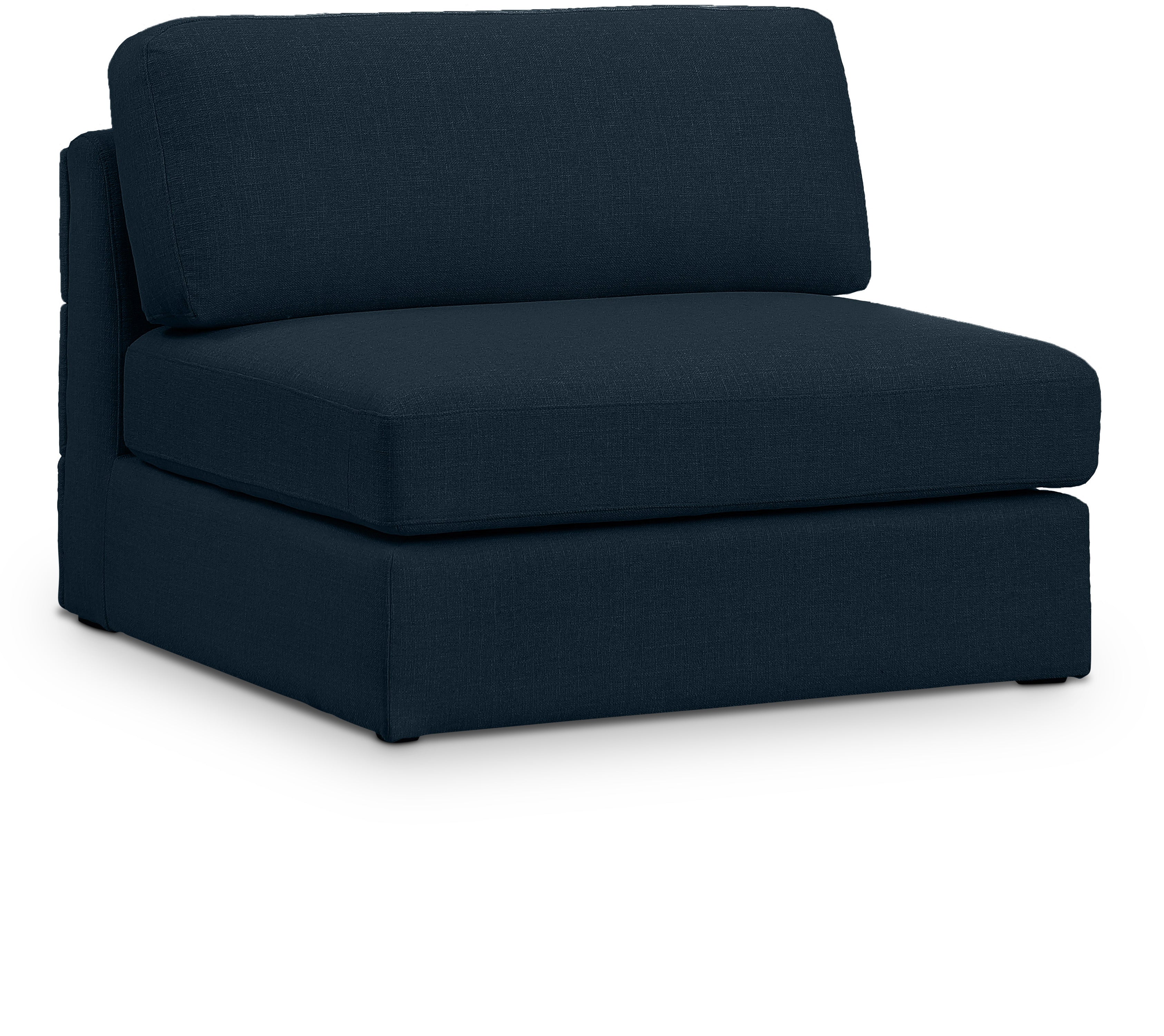Beckham Durable Linen Textured Fabric Armless Chair - Modern Home Office & Living Room Accent Furniture for Relaxing & Decor