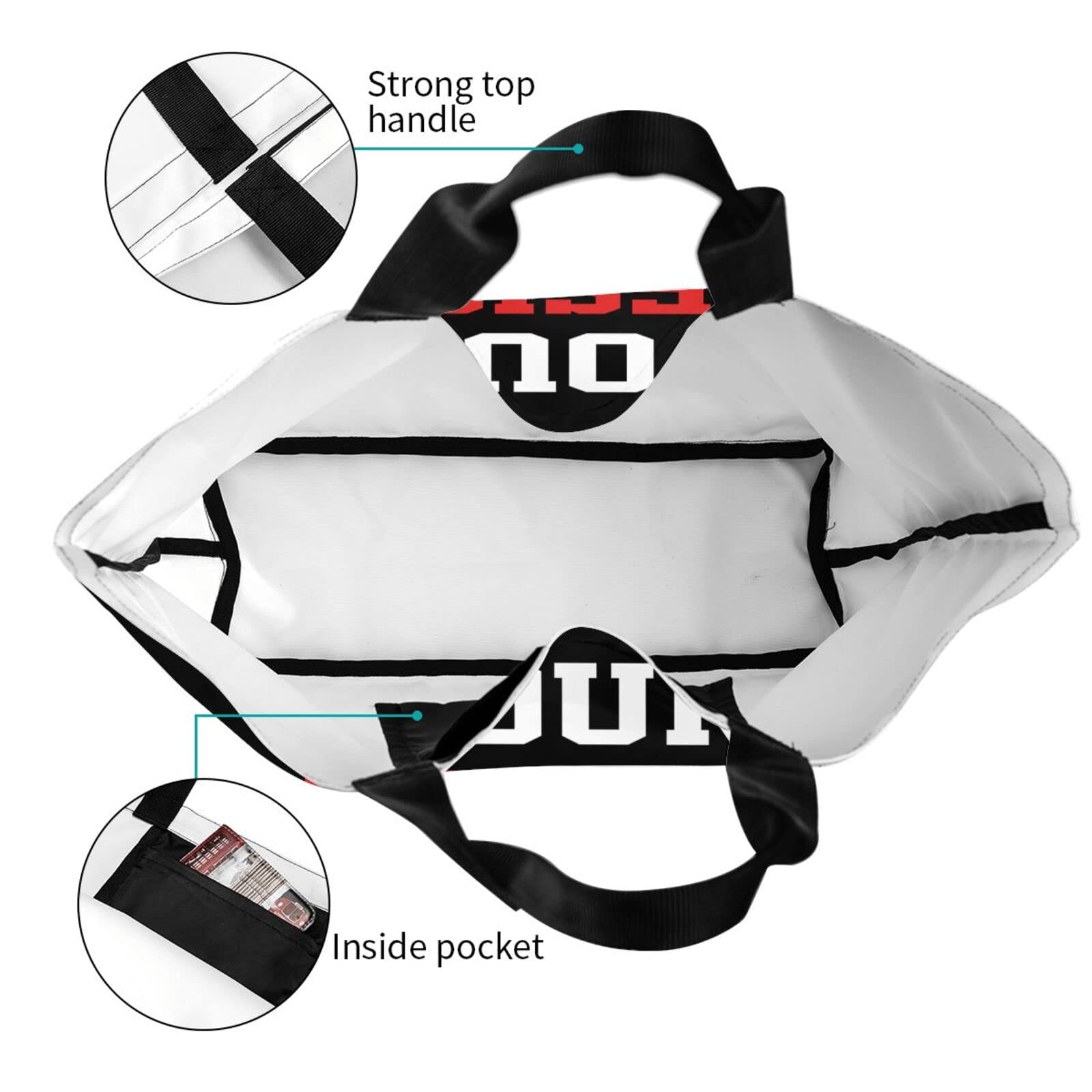 Custom Tote Bags with Logo - Personalized Team Text & Picture Shoulder Bags for Women, Travel, Business, Shopping & Teacher Gifts | Durable & Stylish Reusable Grocery Bag