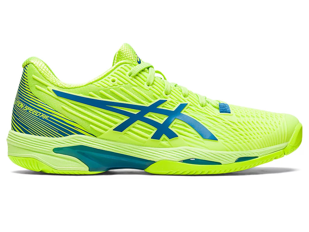 ASICS Women's Solution Speed FF 2 Tennis Shoes - Hazard Green/Blue | Lightweight Performance Court Shoes for Women | Perfect for Competitive Matches & Training Sessions