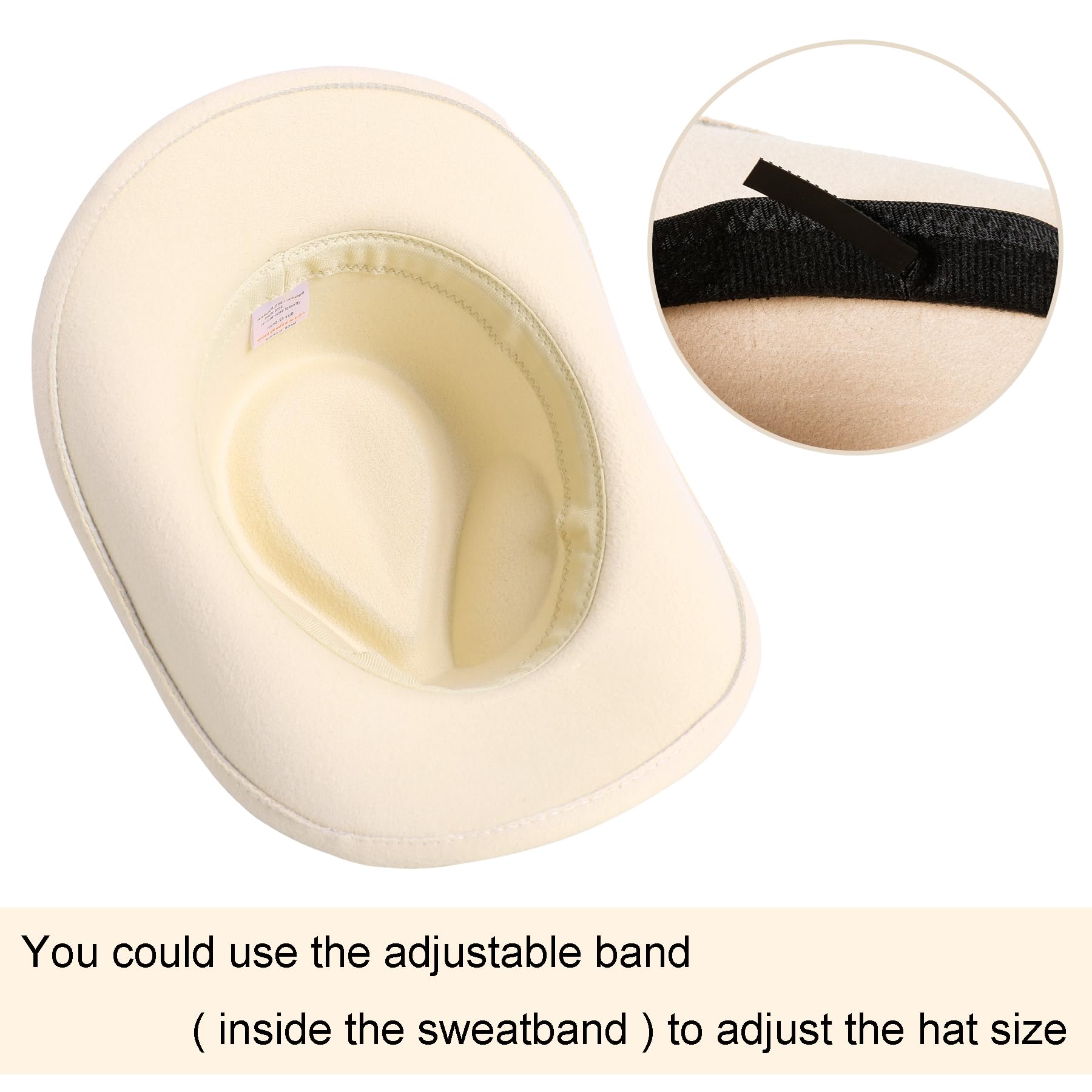Lanzom Kids Cowboy Cowgirl Hat with Adjustable Buckle Belt - Western Felt Hat for Toddlers, Boys & Girls - Perfect for Dress Up, Halloween, Rodeo & Western Themed Parties