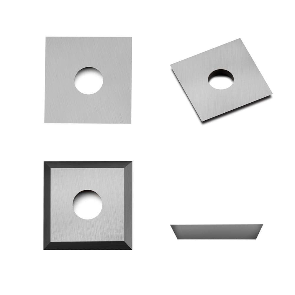 12mm Square Straight Carbide Inserts - 4 Cutting Edge 12x12x1.5mm-35° Replacement for Woodworking - Fits Spiral Helical Planer Cutter Head - 10pcs - Perfect for Hardwood Flooring, Cabinet Making & Furniture Crafting