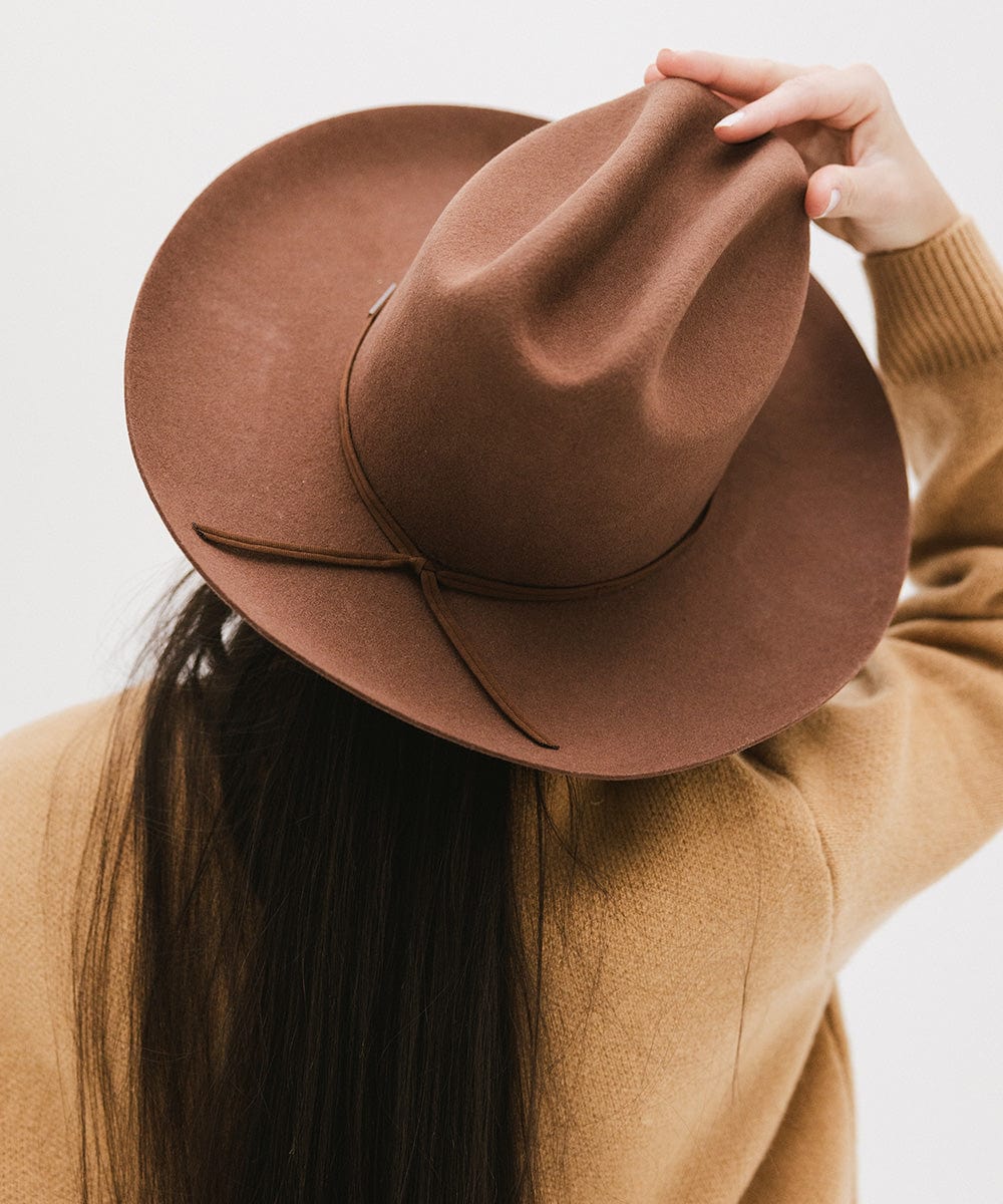 Ezra Western Cowboy Hat for Men & Women - Stylish Felt Cowboy Hat with Wide Brim - Perfect for Rodeo, Country Music Festivals & Outdoor Adventures