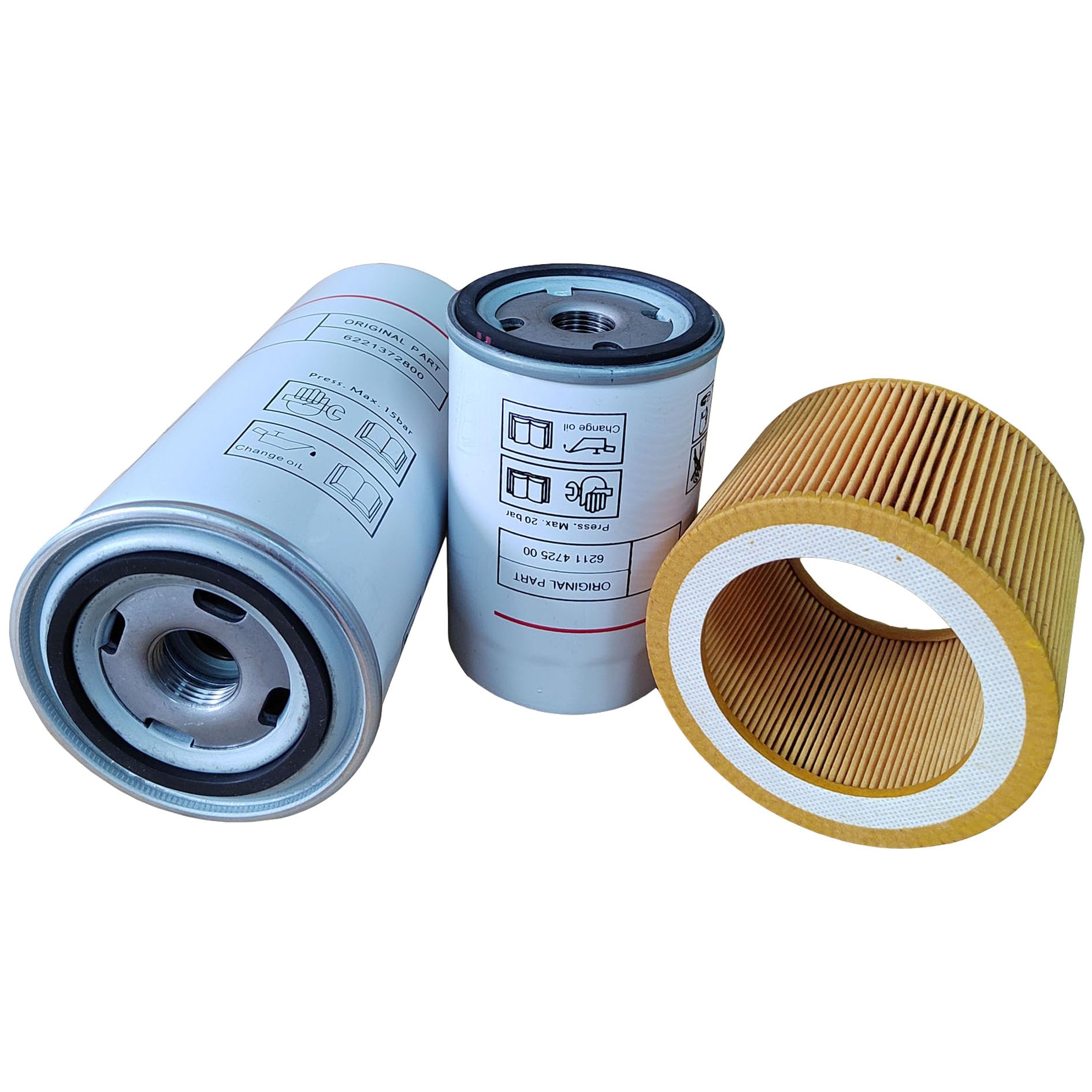 HZSITEGE Air Compressor Replacement Kit - 6221372800 Oil Separator, 6211473900 Air Filter, 6211472500 Oil Filter | Compatible with Various Air Compressors | Perfect for Workshop, Garage & Industrial Use