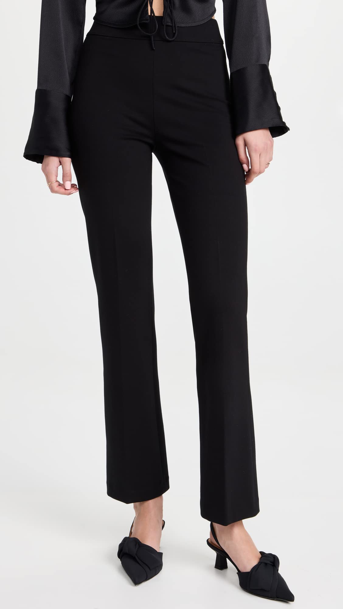 rag & bone Women's Irina Ponte Pants - High Waist Slim Fit Stretch Work Pants for Business Casual & Office Wear