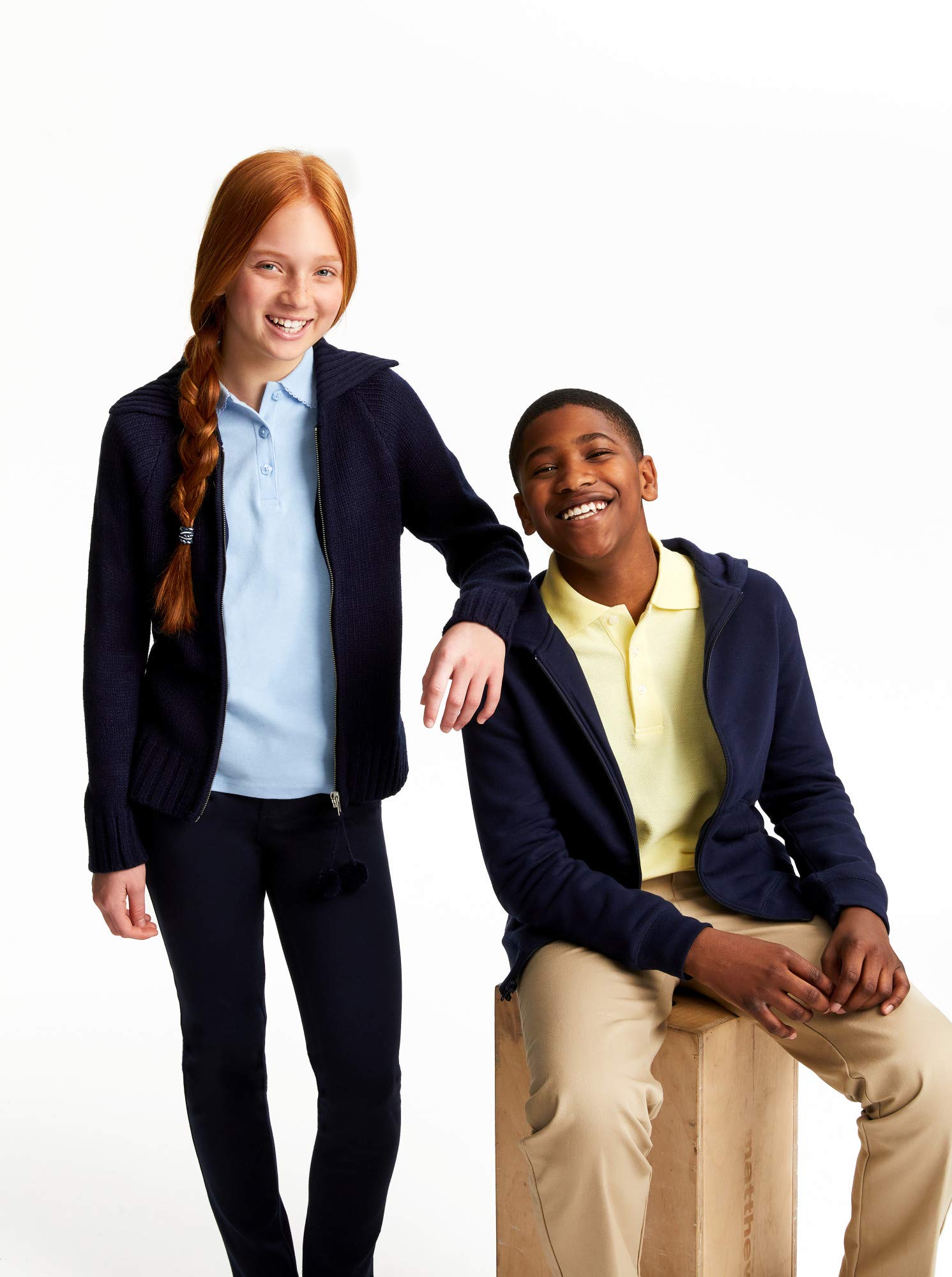 French Toast Pique Polo Shirt - Long Sleeve School Uniform for Boys & Girls | Comfortable Cotton Blend for Classrooms, Sports & Everyday Wear