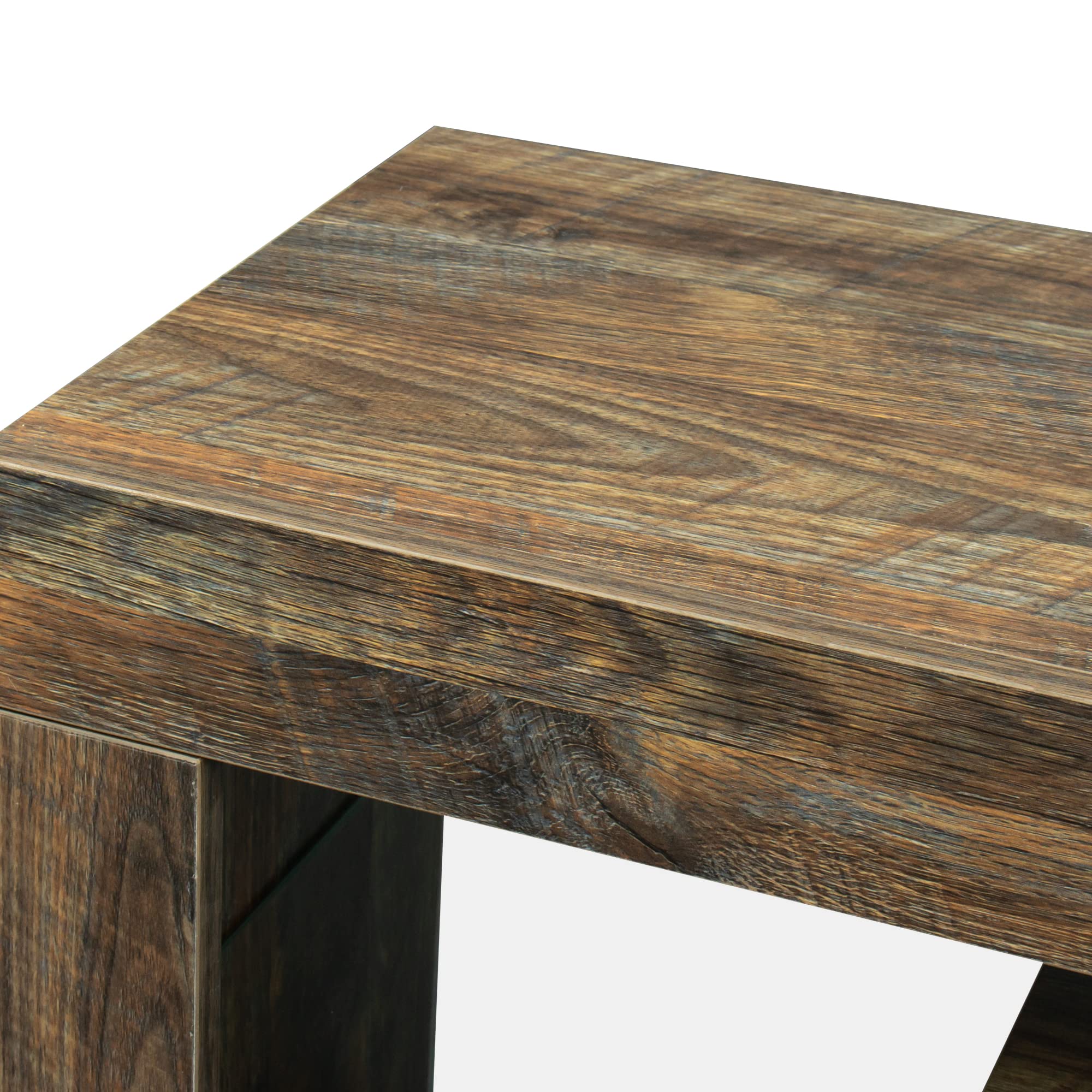 RGB LED TV Stand with Storage for Flat Screen TVs & Gaming Consoles - Modern Grey Oak Entertainment Center for Living Room, Bedroom & Lounge