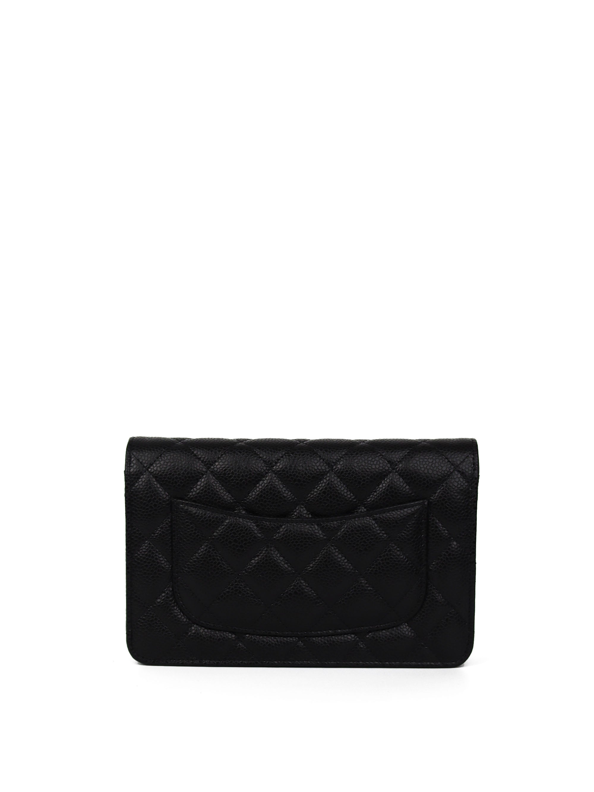 Chanel Black Caviar Leather Wallet on Chain Crossbody Bag - Elegant Evening Clutch for Women, Perfect for Parties & Date Nights