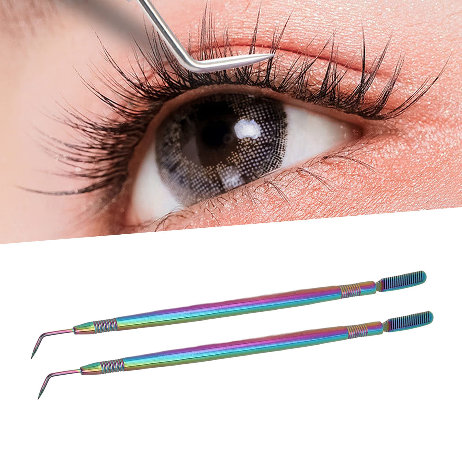 Professional Lash Lift Perming Tool - Salon-Grade Metal Eyelash Lifting Rod & Separating Comb for Perfect Curls | At-Home & Professional Eyelash Perming, Lash Lift Kits, Beauty Salon Supplies