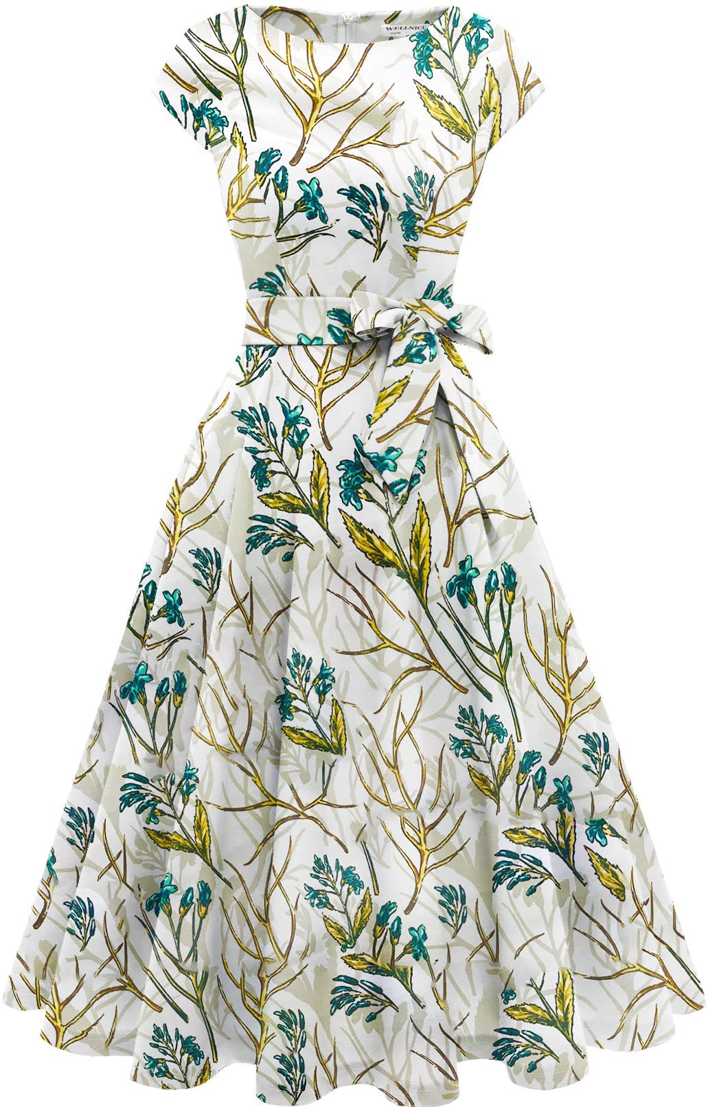 Vintage A-Line Cocktail Dress for Women - Elegant Modest Wedding Guest & Prom Formal Gown - Perfect for Parties, Evening Events & Special Occasions