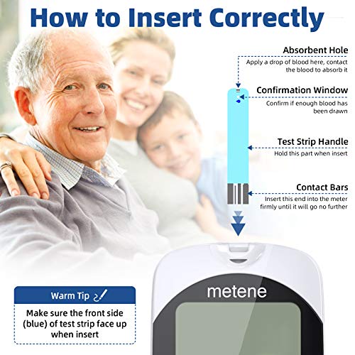 Metene TD 4116 Blood Glucose Test Strips - 200 Count for Diabetes Monitoring | Accurate Glucose Testing at Home | Perfect for Daily Diabetes Management & Travel