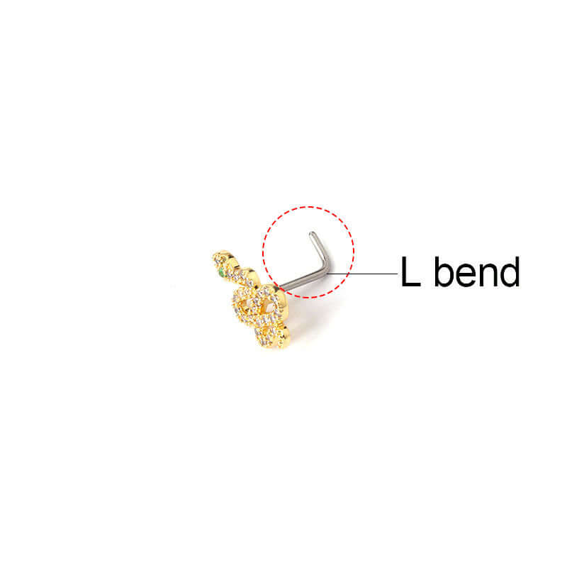 20G L Bend Nose Studs - Hypoallergenic Surgical Steel Nose Ring Piercing Jewelry for Women & Men - Perfect for Cartilage, Septum & Nostril Piercings | HSPJ632