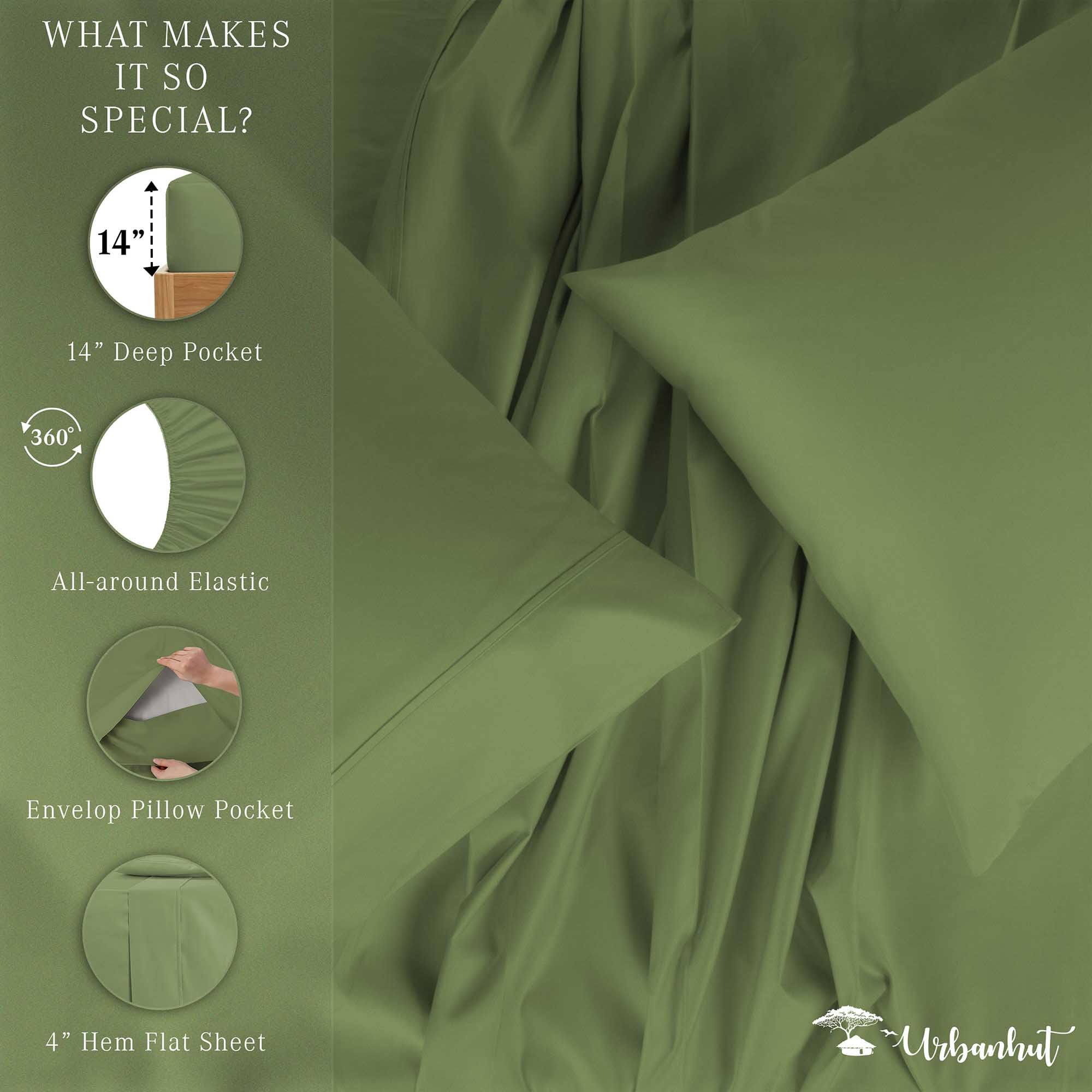 Premium 700 Thread Count Egyptian Cotton Twin Sheet Set - 4Pc Luxury Bed Sheets with Deep Pocket (14