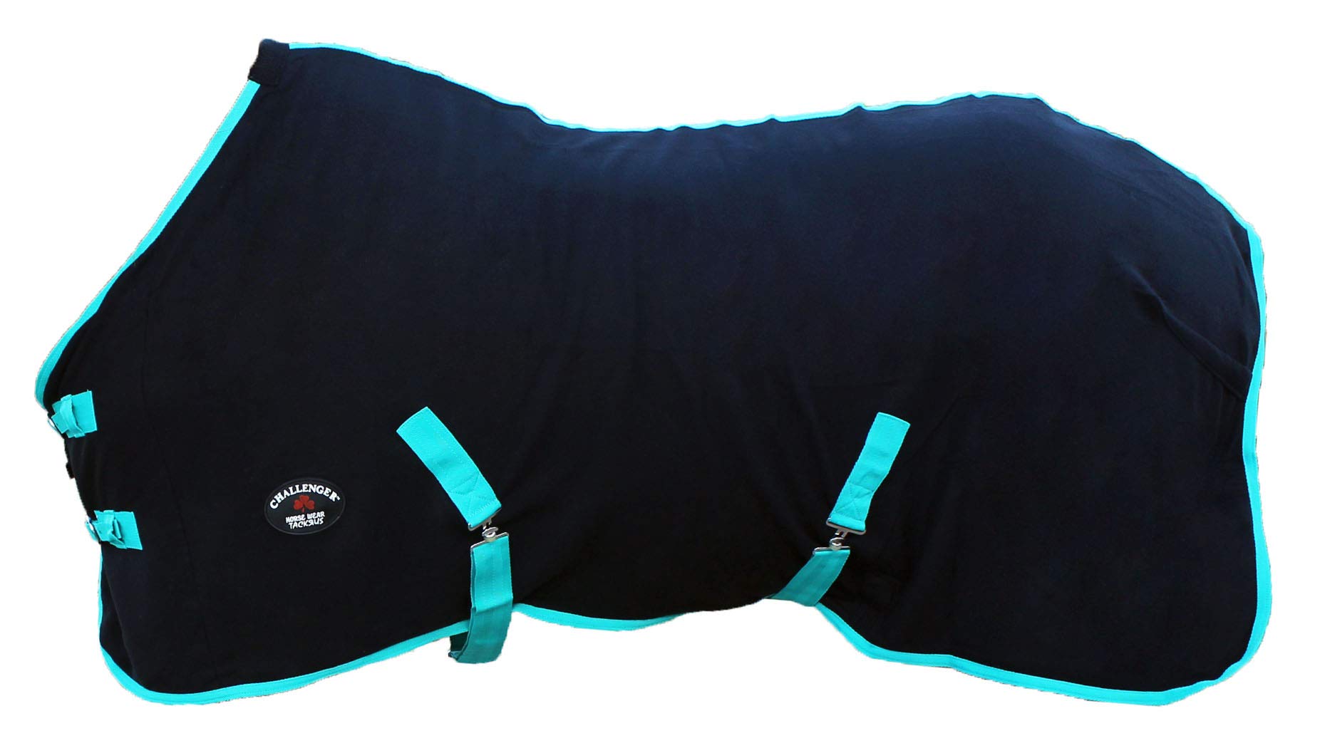 Premium Horse Exercise Sheet - Polar Fleece Cooler Blanket for Moisture Wicking & Temperature Regulation - Turquoise Blue 4350 - Ideal for Post-Workout Cooling & Stable Use