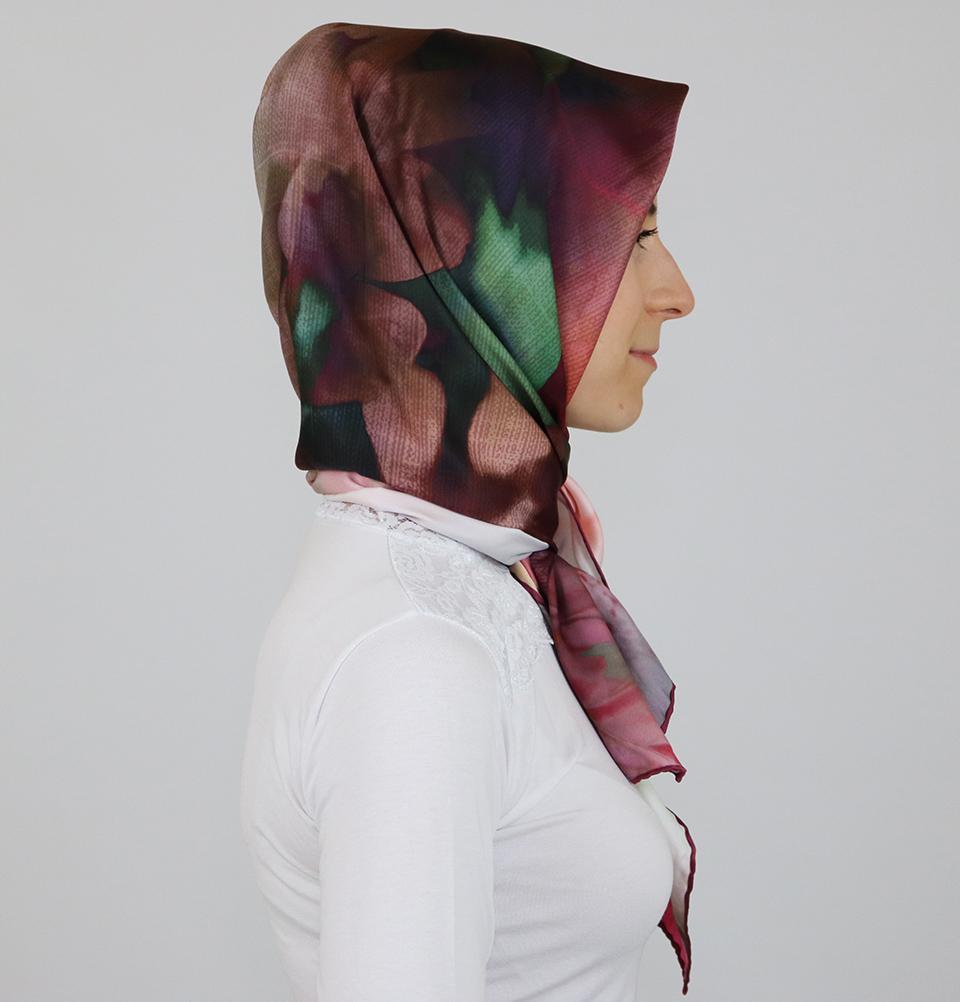 Aker Satin Square Hijab Scarf 7235 991 - Soft & Breathable Muslim Headscarf for Women - Perfect for Daily Wear, Prayer, and Special Occasions