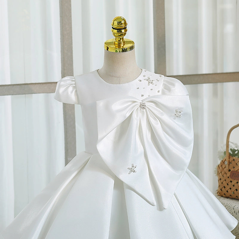 Adorable Baby Girl Puffy Beauty Pageant Dress with Big Bow - Toddler Princess Party Gown for Birthday, Photo Shoots & Special Occasions