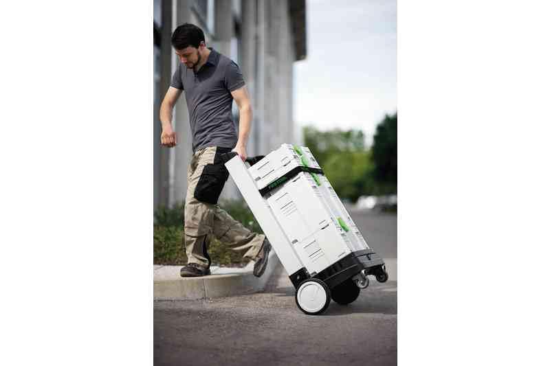Festool 498660 SysRoll Systainer & Storage Dolly - Portable Tool Organizer for Workshop, Jobsite & Garage Storage Solutions