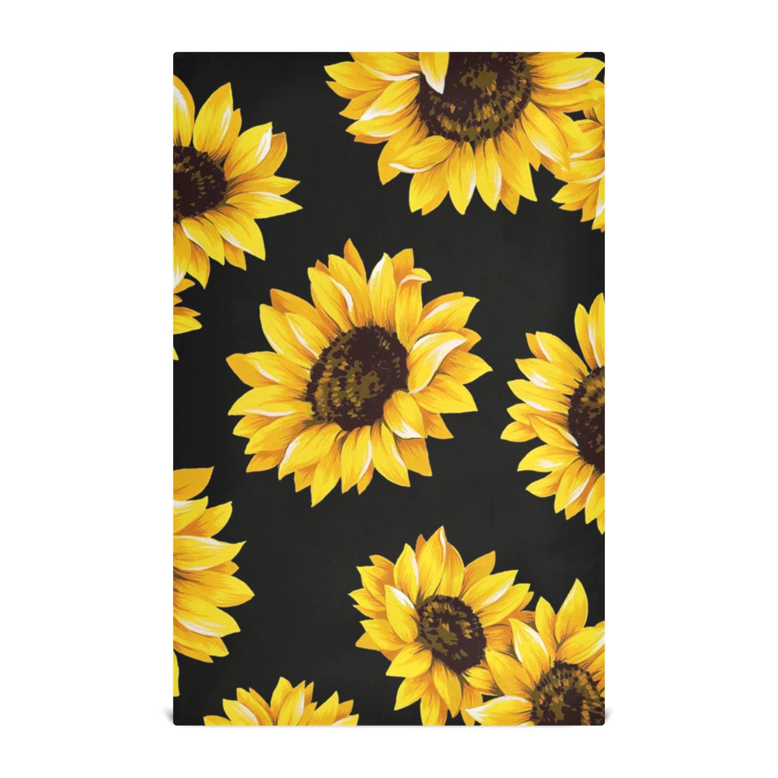 4PCS Sunflower Floral Microfiber Kitchen Dish Towels - Super Soft, Quick Drying, Absorbent (28x18in) - Perfect for Dishes, Hands, Countertops & Home Decor