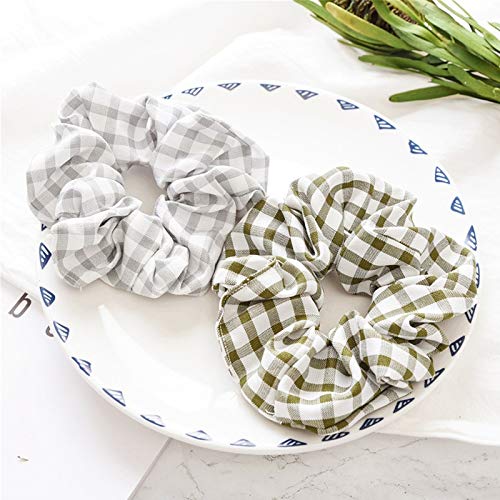 Elegant Plaid Elastic Hair Bands - Simple Women's Headwear, Scrunchies, Hair Ropes & Rubber Band Accessories for Casual, Office & Outdoor Styling