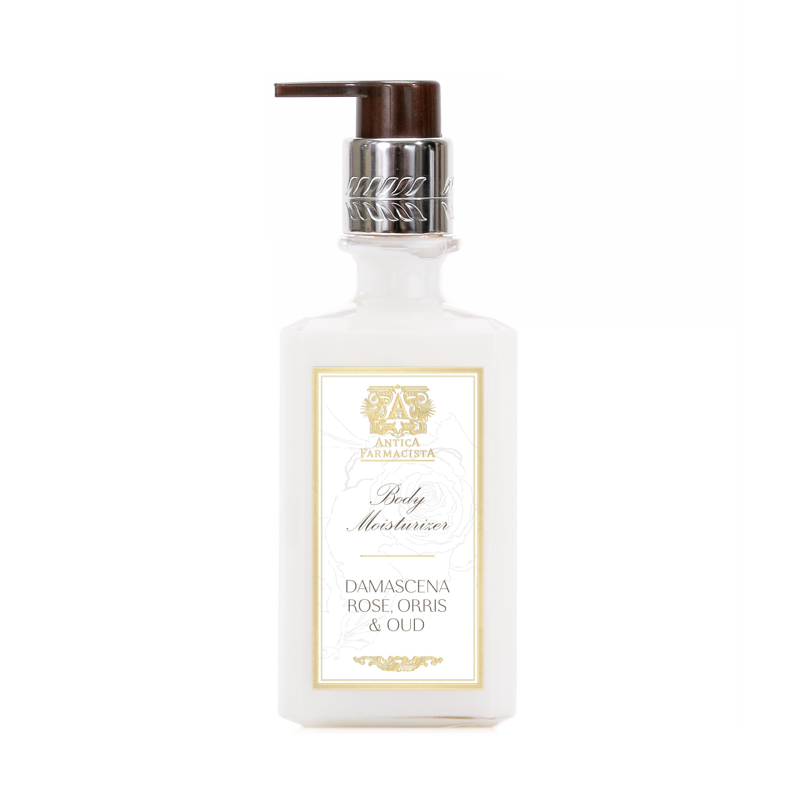 Antica Farmacista Luxury Body Moisturizer - Hydrating Scented Lotion with Damascena Rose, Orris & Oud - Premium Skin Care for Women & Men - 10 Oz - Perfect for Dry Skin Care, Spa Days & Gift Giving