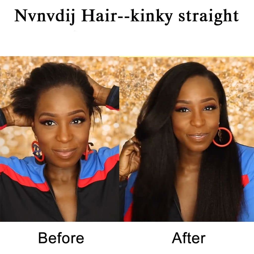 100% Unprocessed Brazilian Virgin Human Hair Clip-in Extensions - 8pcs Kinky Straight 120g (18inch) with 18 Clips | Natural Look for Daily Wear, Parties & Special Occasions
