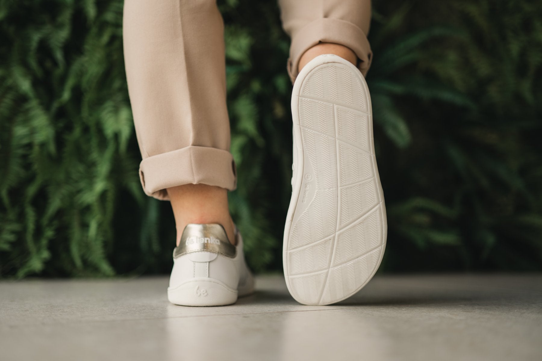 Barefoot Shoes for Women - Be Lenka Royale White & Gold - Minimalist Comfort for Running, Walking & Everyday Wear