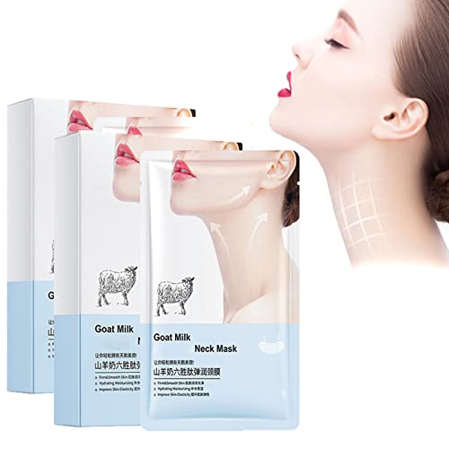 Goat Milk Neck Mask - Hydrating & Firming Treatment for Neck Lines & Wrinkles - 2 Pack Box - Perfect for Anti-Aging Skincare & Night Routine