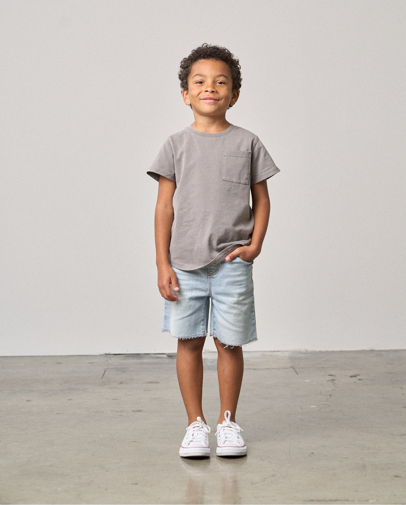 Acid Wash Pocket T-Shirt for Men - Soft Vintage Grey Cotton Tee - Casual Streetwear & Everyday Outfit Essential