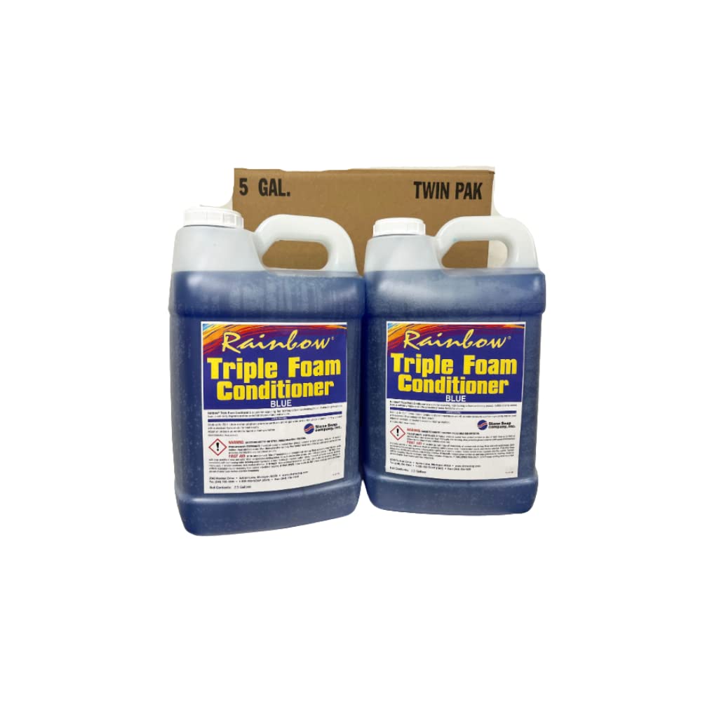 RAINBOW Triple Foam Conditioner for Self Service Car Washes - Blue (2.5 Gallon, 2-Pack) | 3 Color Options | Professional Car Detailing & Auto Wash Solution