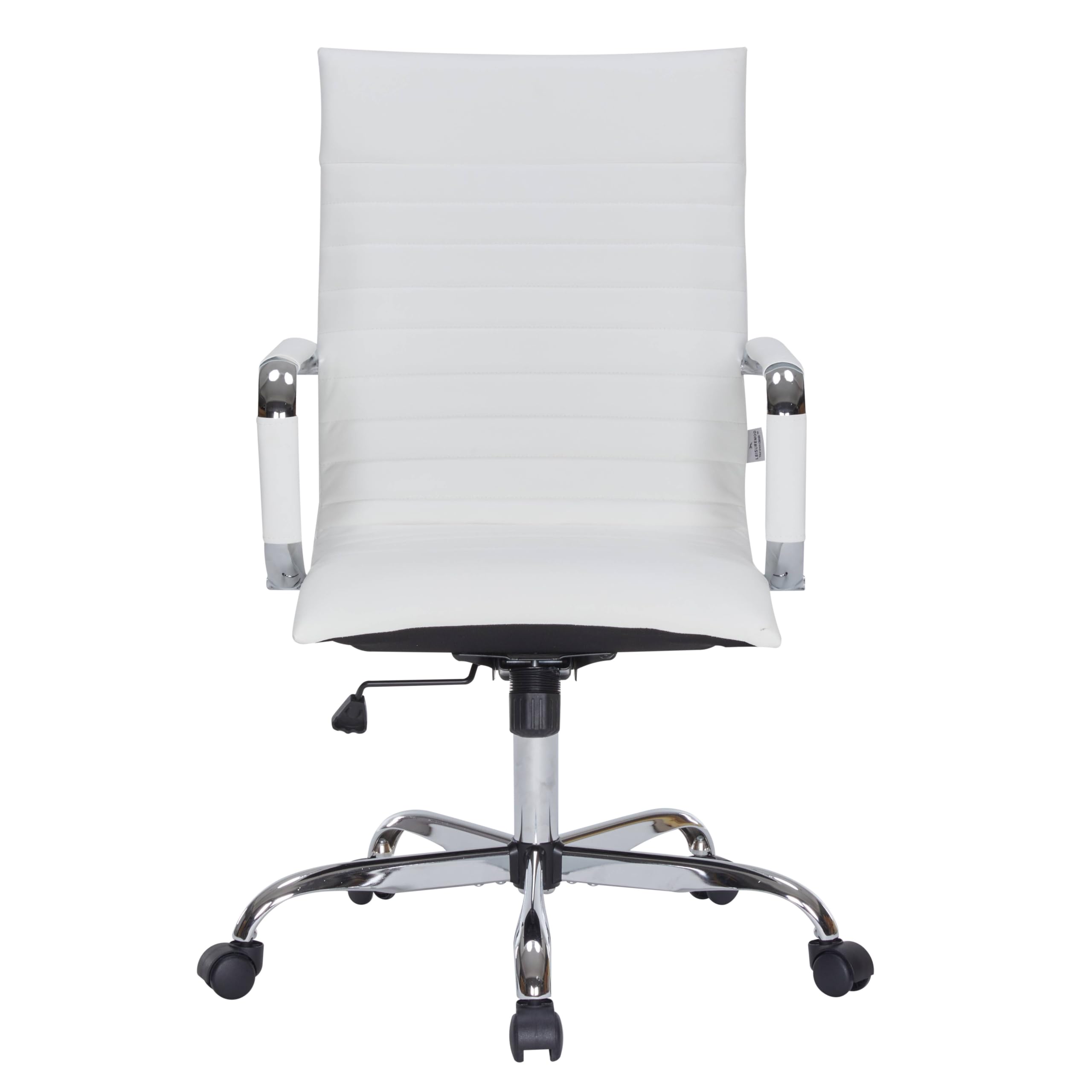Harris Modern Adjustable High-Back Executive Office Chair - Ergonomic Swivel Task Chair with Lumbar Support for Home & Office Workspace (White) - Perfect for Long Work Hours, Gaming & Remote Work
