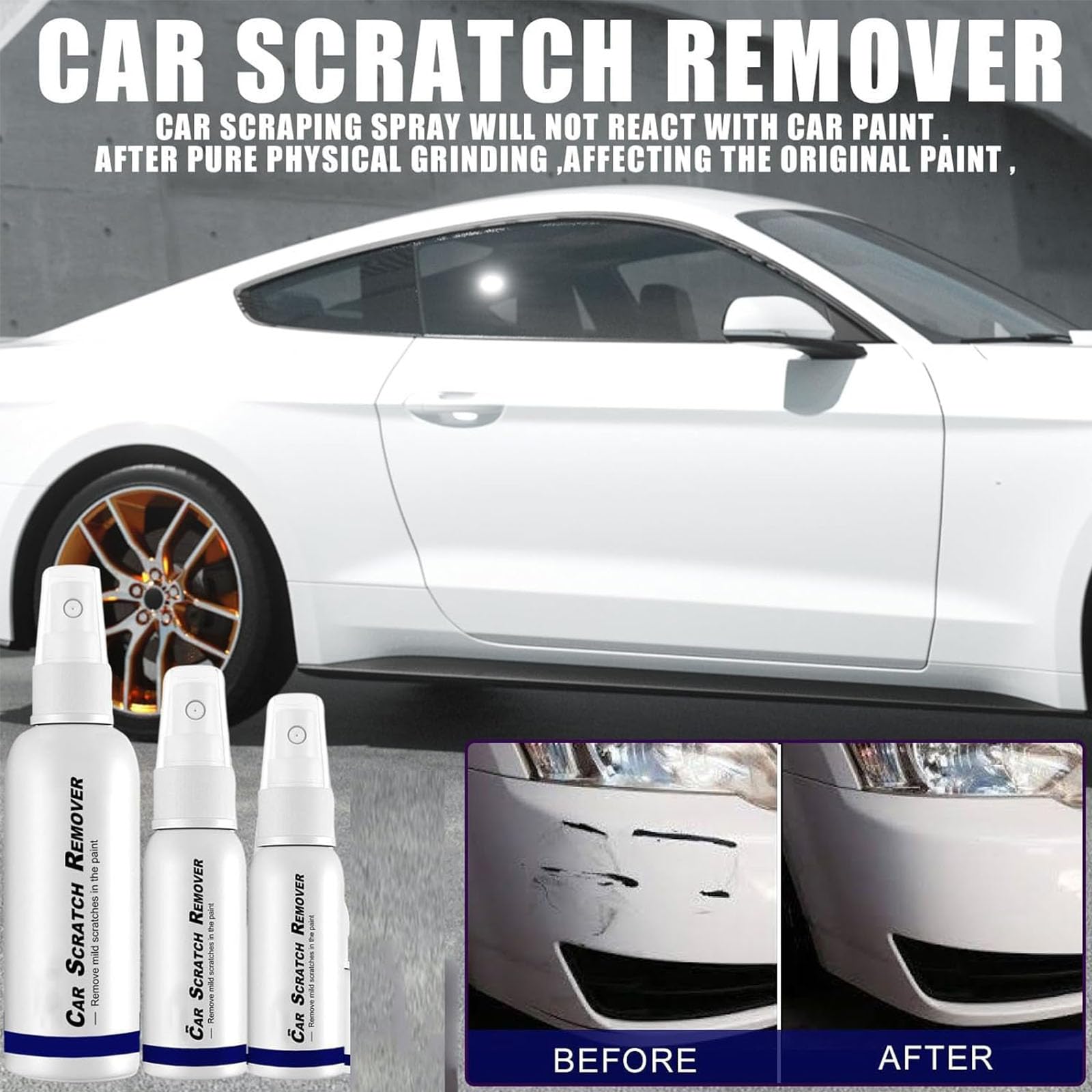 Car Paint Scratch Repair Spray - Quick & Easy Scratch Remover for Vehicles | Fix Scratches on Cars, Trucks & SUVs | Perfect for DIY Auto Body Repair & Touch-Ups